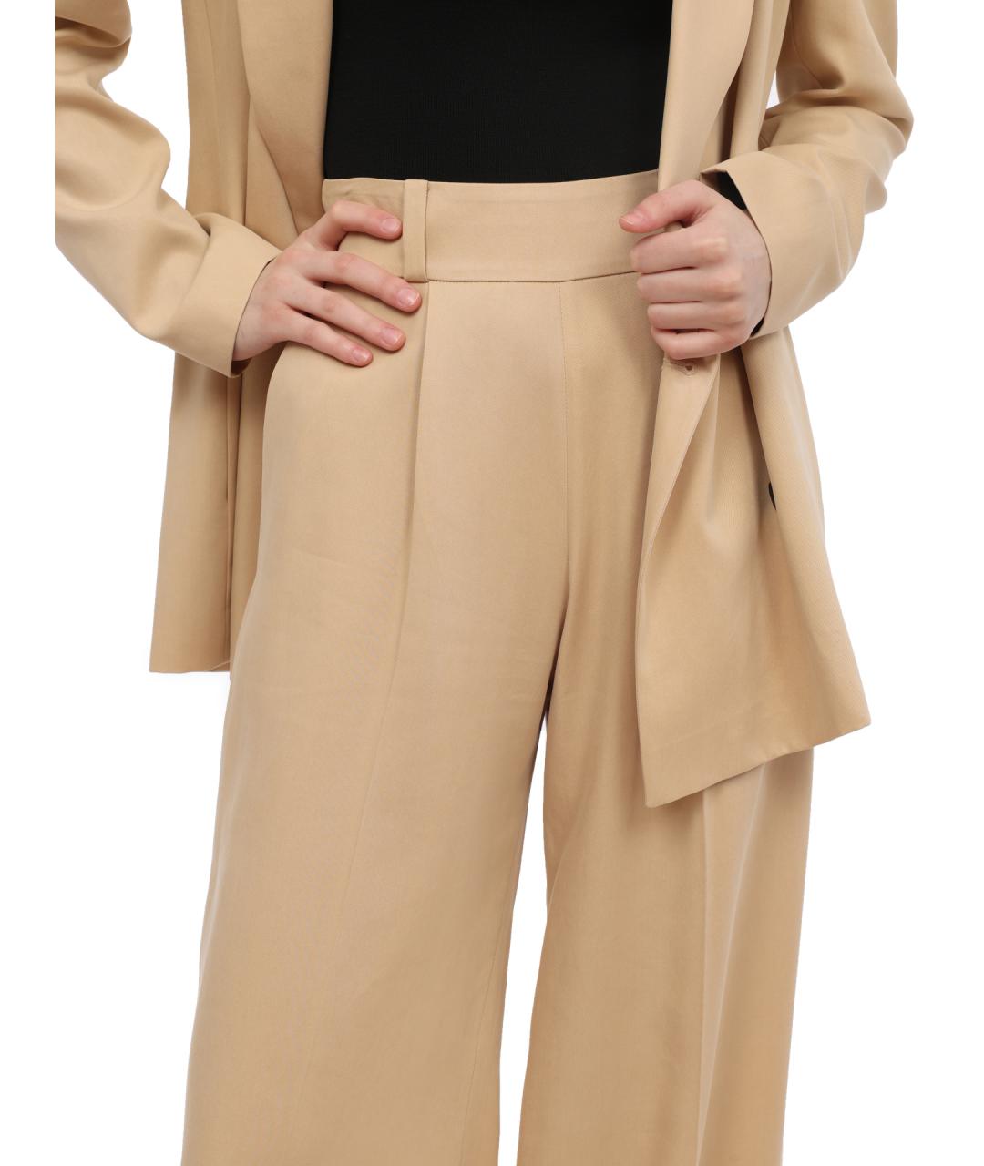 HUGO Бежевые прямые брюки, фото 4