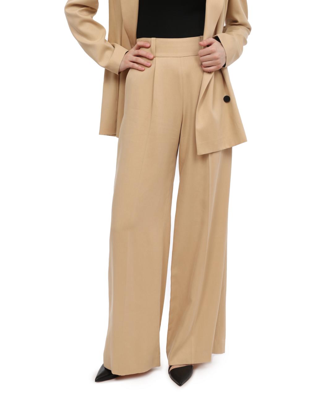 HUGO Бежевые прямые брюки, фото 3