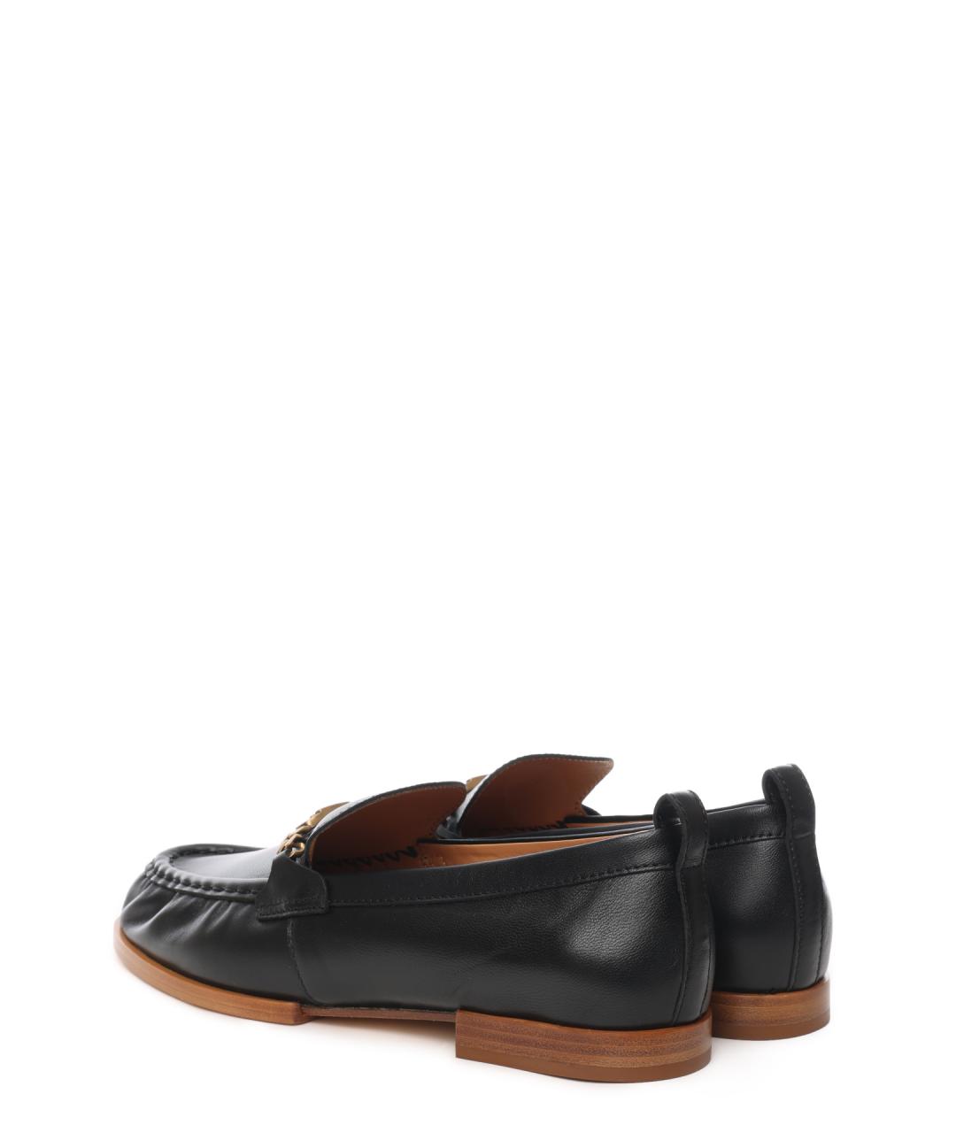 TOD'S Черные кожаные лоферы, фото 3