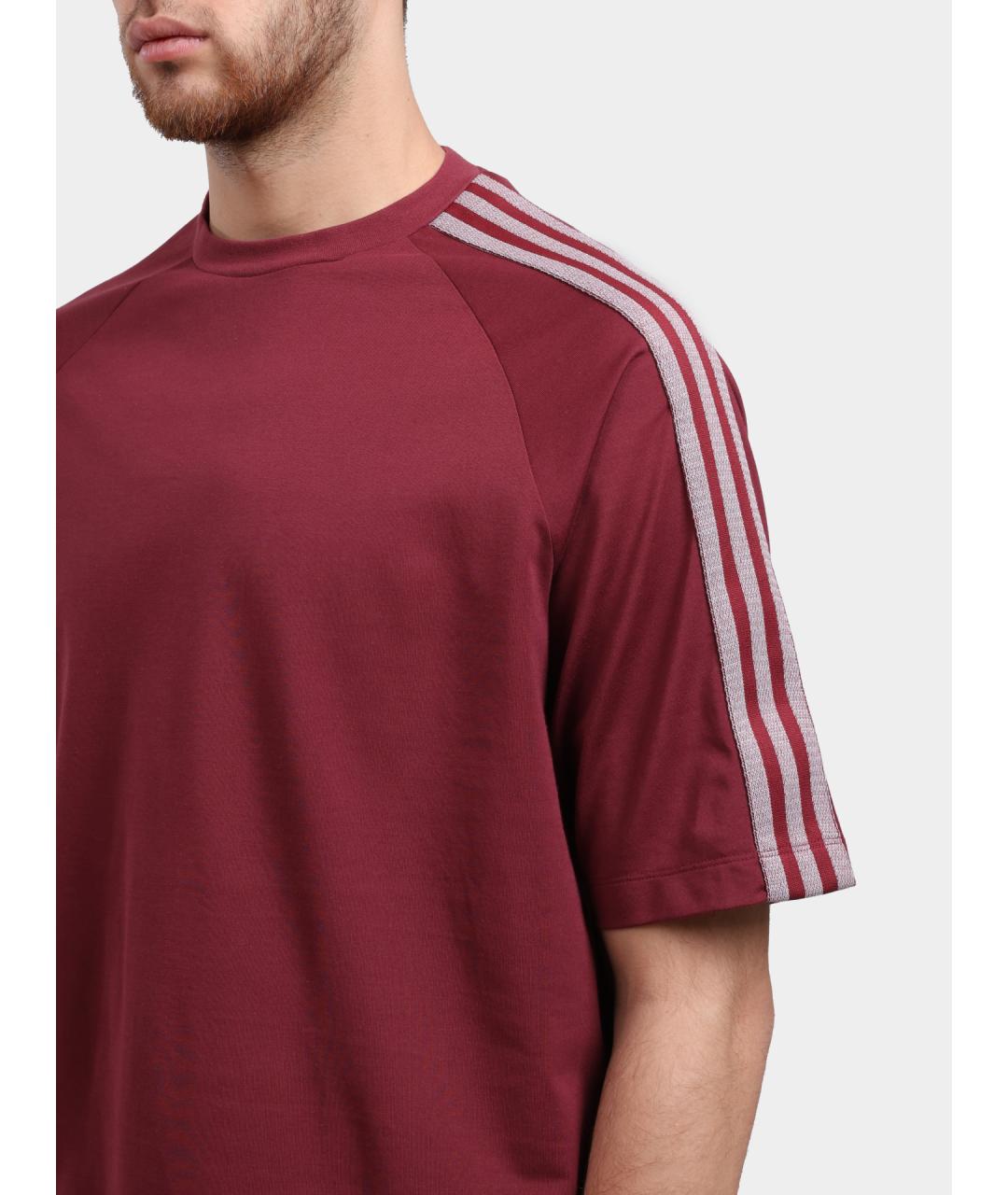 Y-3 Бордовая футболка, фото 3