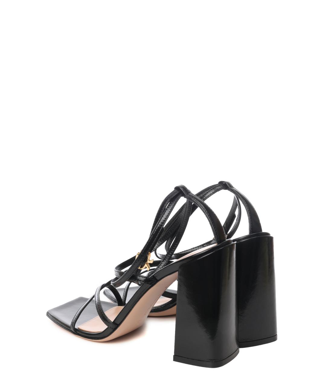 GIANVITO ROSSI Черные кожаные босоножки, фото 3