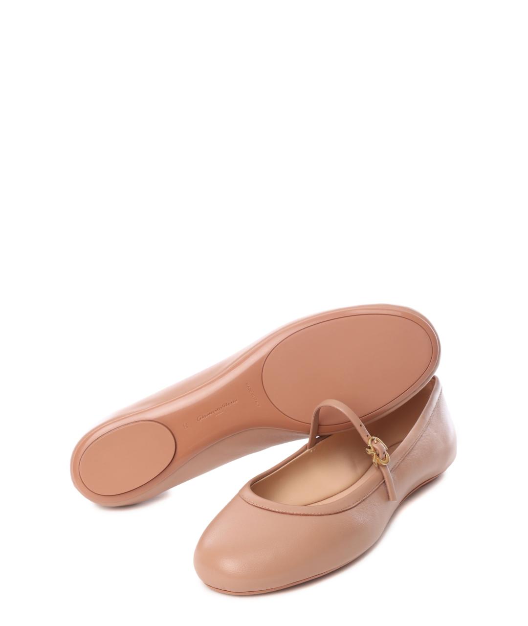 GIANVITO ROSSI Кожаные балетки, фото 5