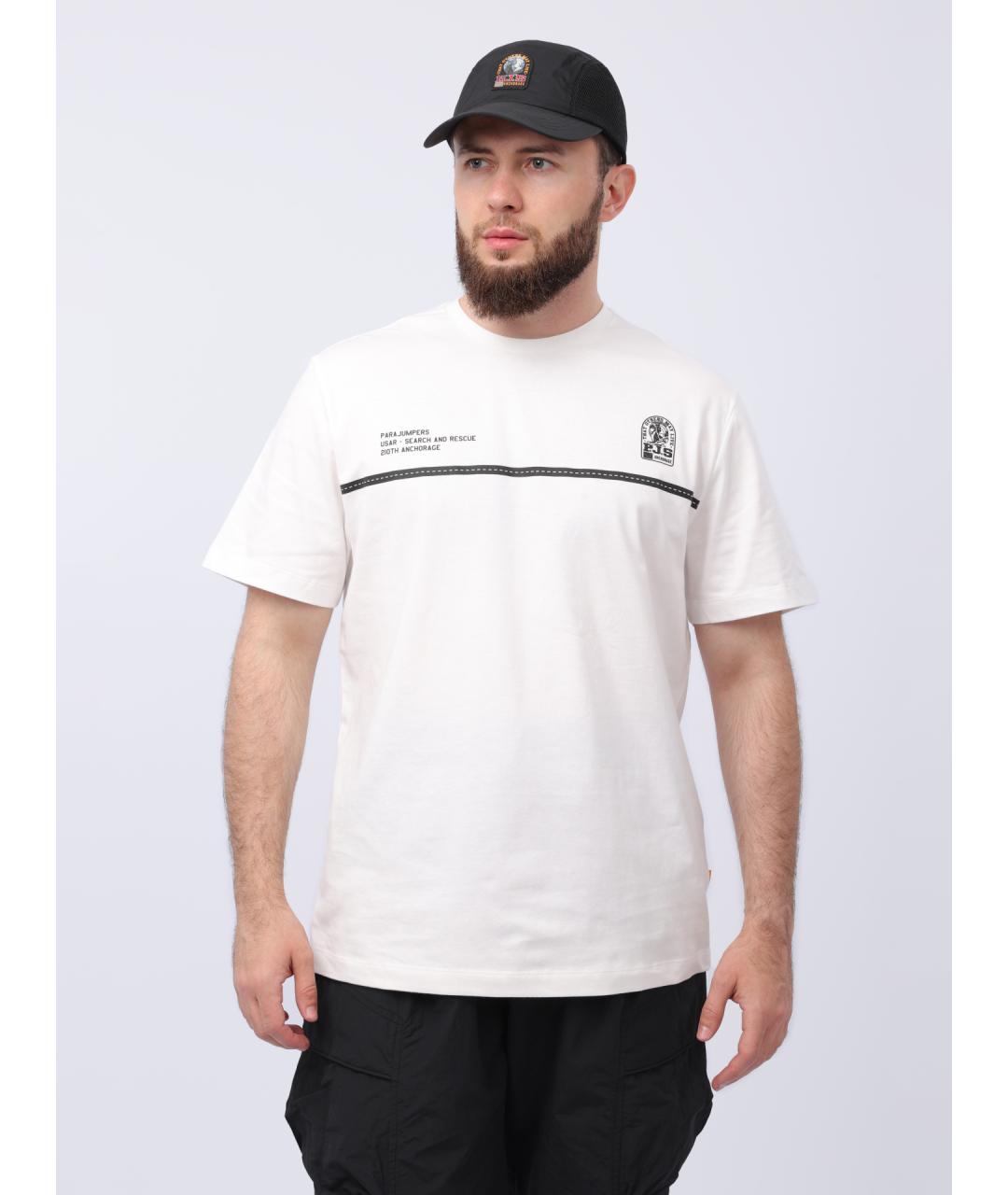PARAJUMPERS Белая хлопковая футболка, фото 7