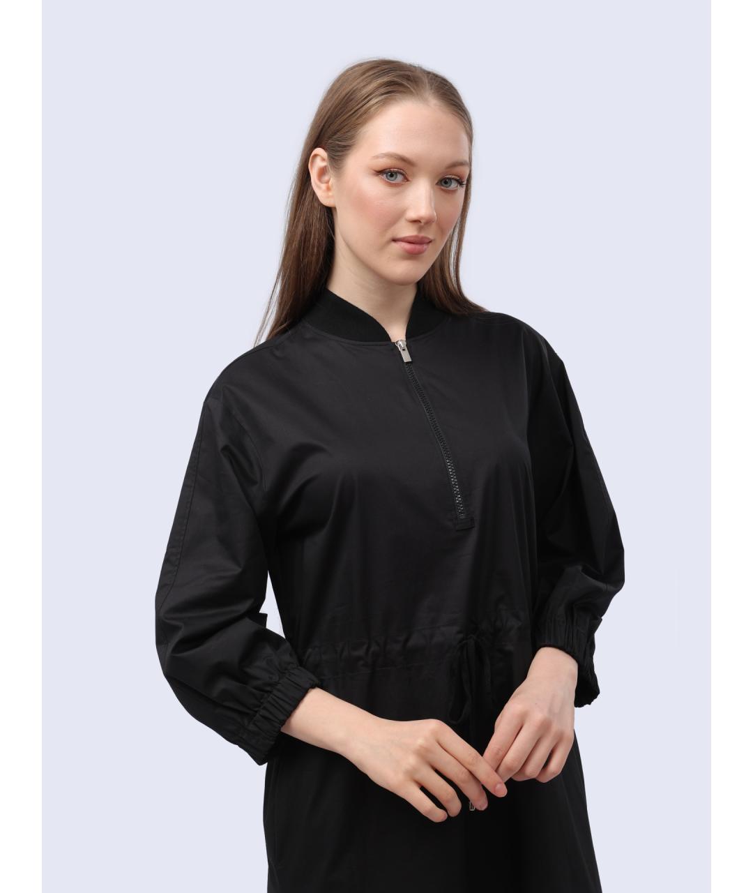 PESERICO Черное повседневное платье, фото 5