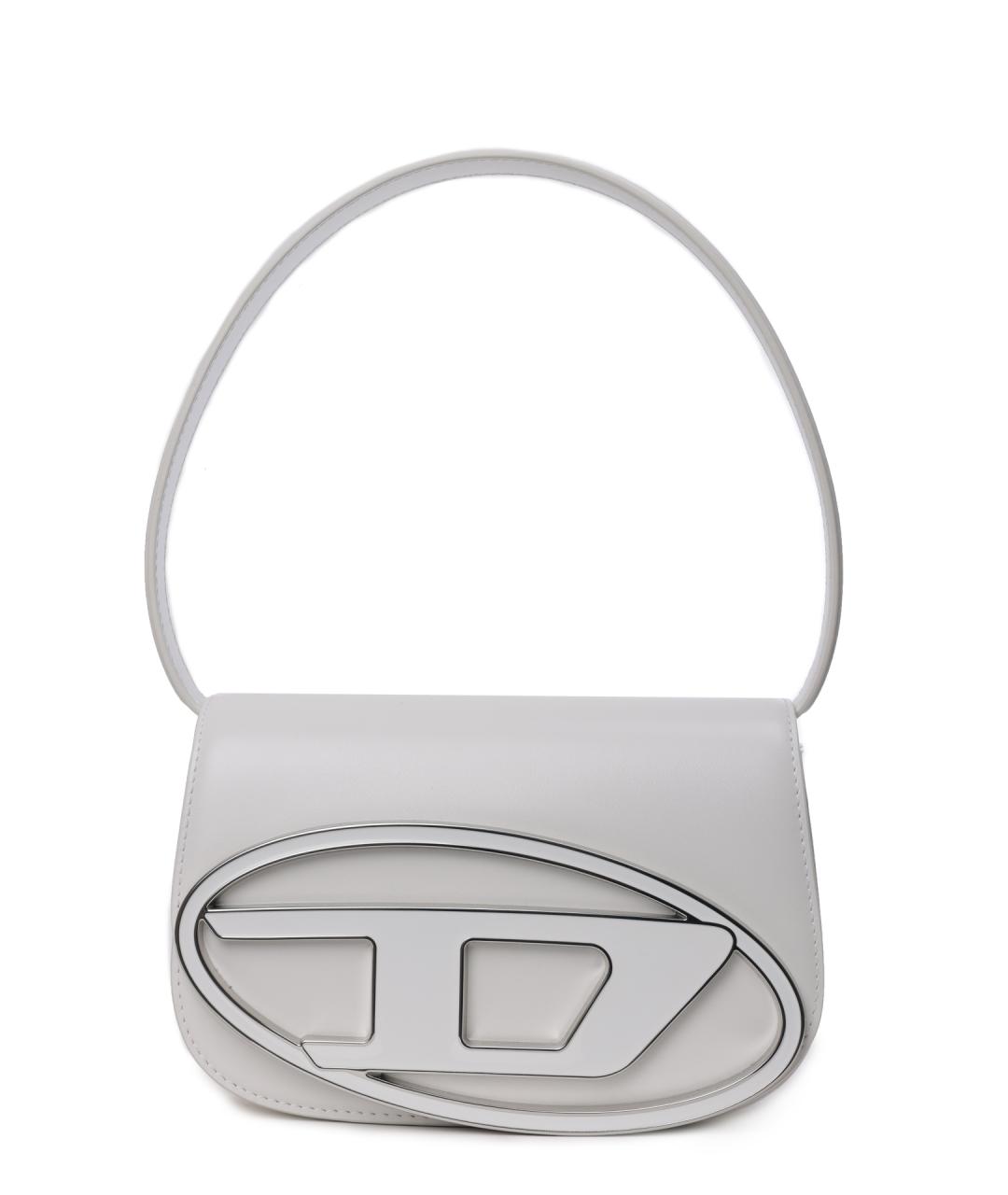 DIESEL Белая кожаная сумка через плечо, фото 1