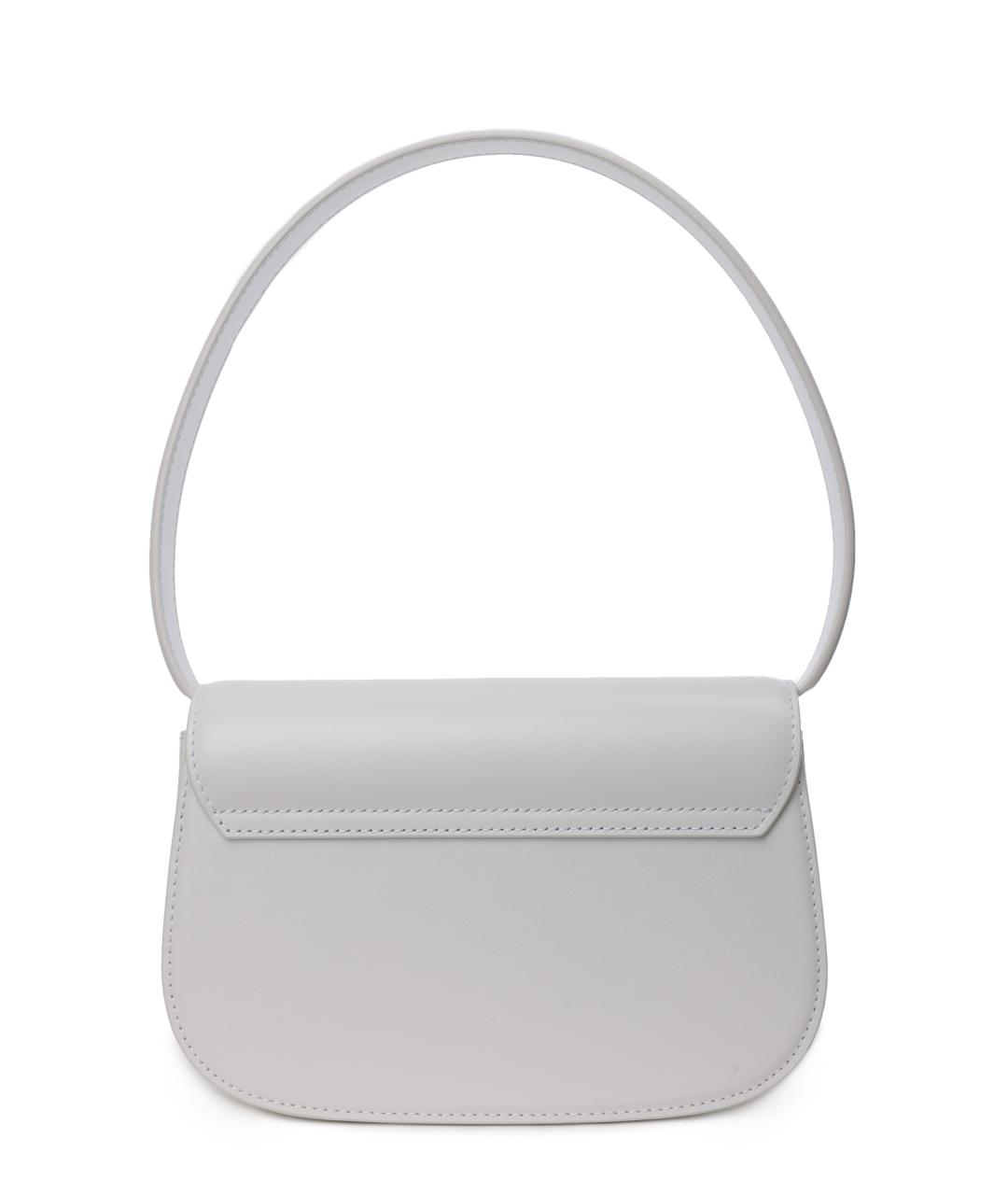 DIESEL Белая кожаная сумка через плечо, фото 4