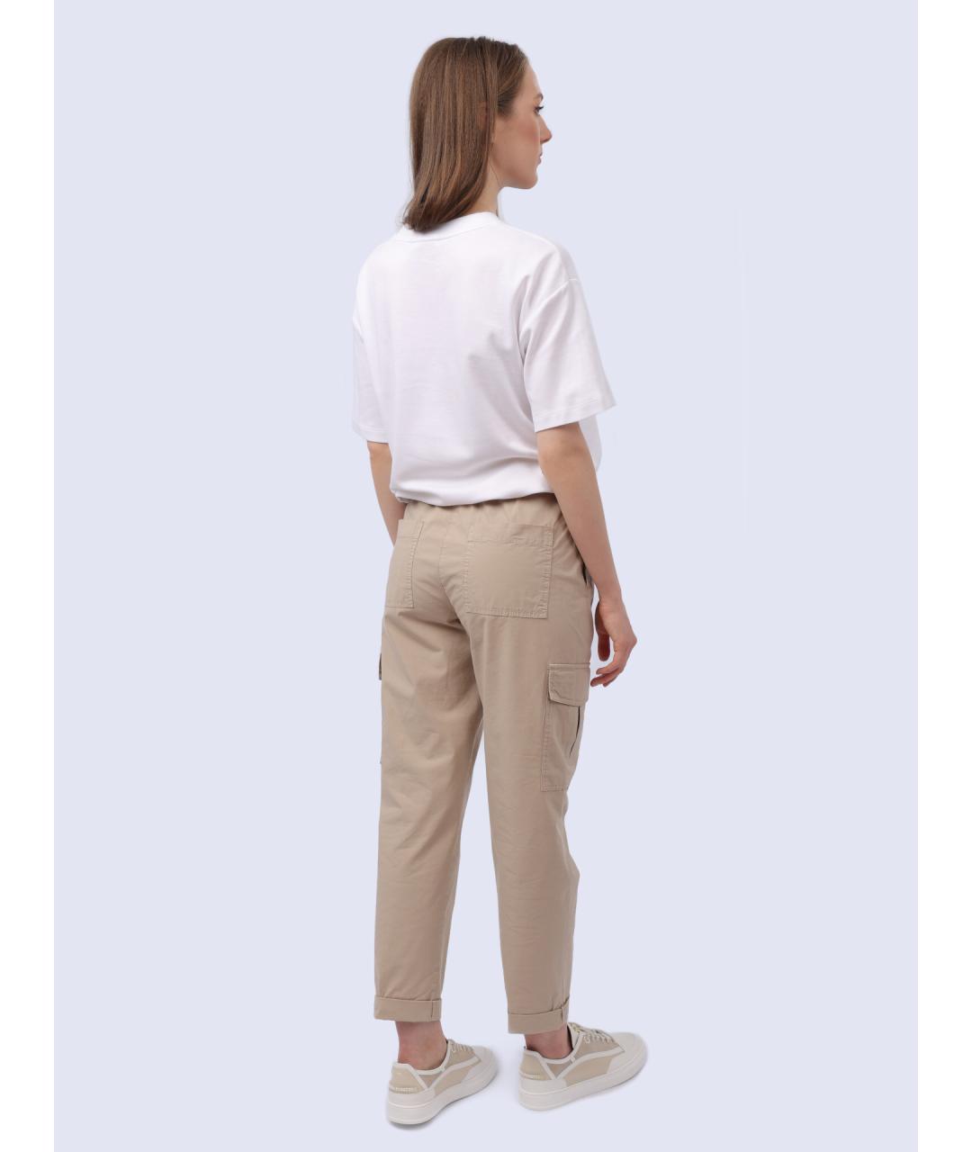 PESERICO Бежевые прямые брюки, фото 6