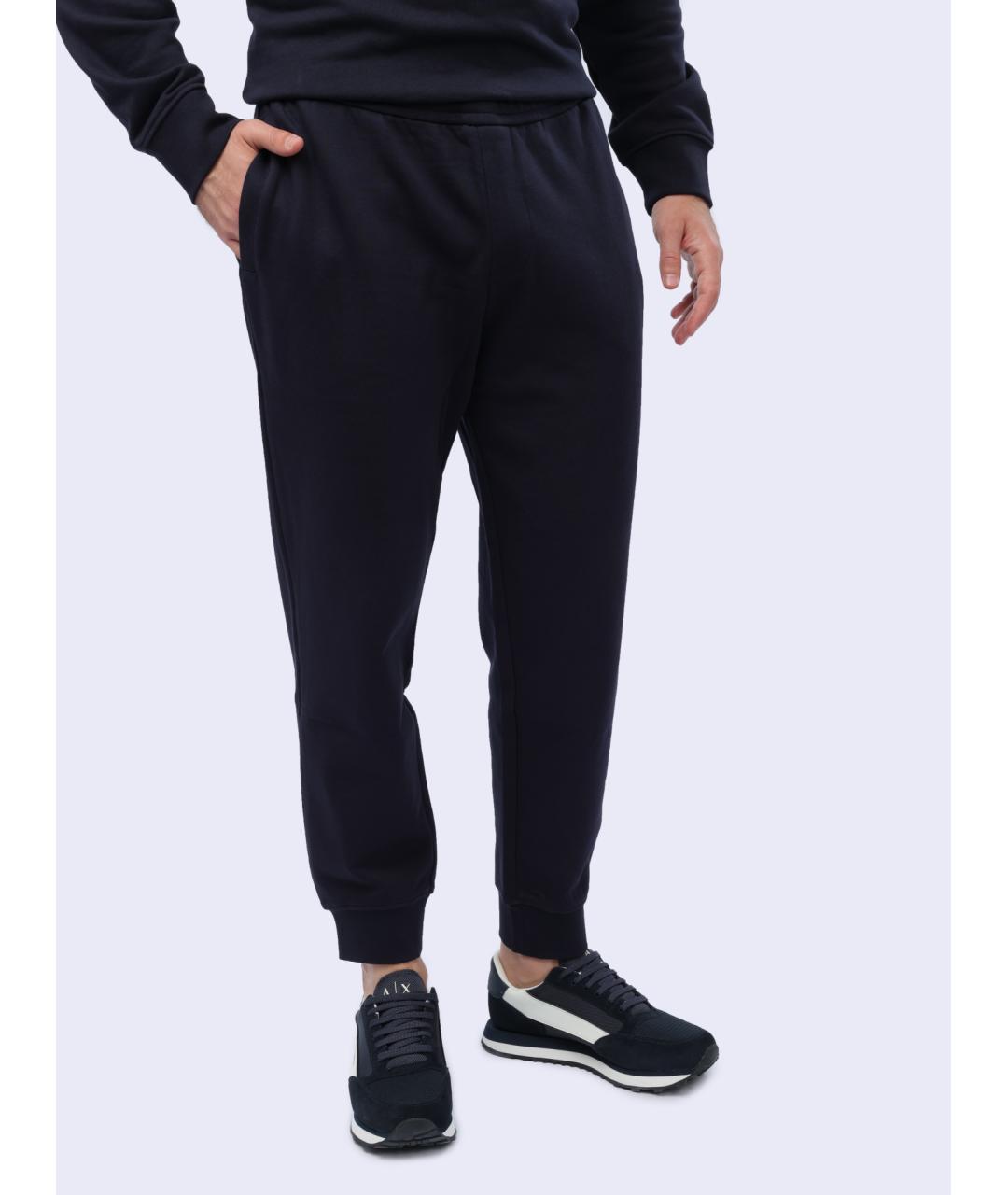 ARMANI EXCHANGE Темно-синие хлопковые повседневные брюки, фото 5