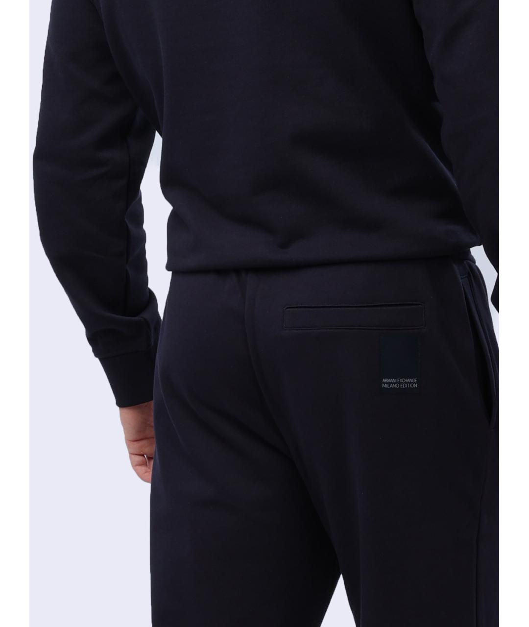 ARMANI EXCHANGE Темно-синие хлопковые повседневные брюки, фото 6