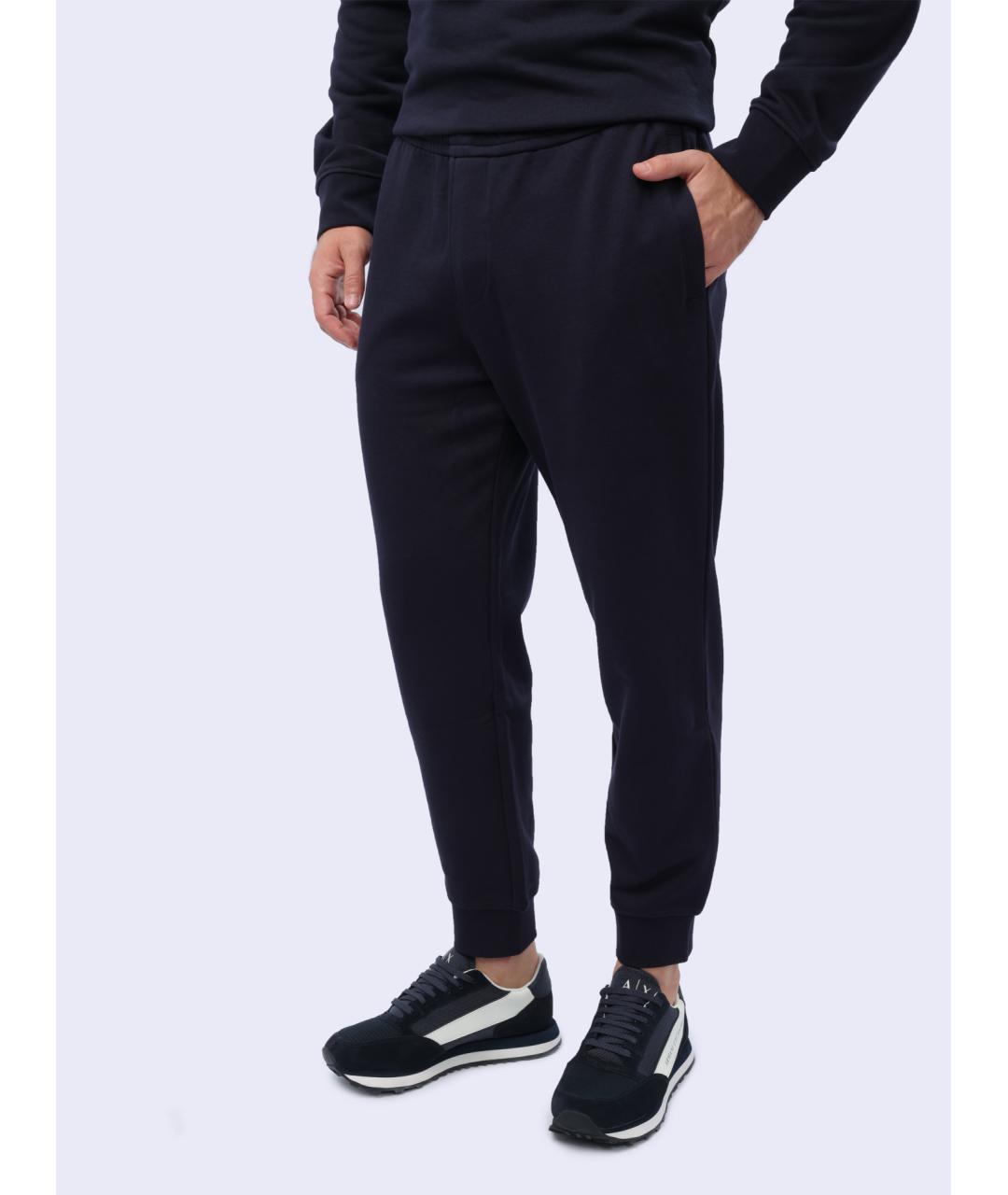ARMANI EXCHANGE Темно-синие хлопковые повседневные брюки, фото 3