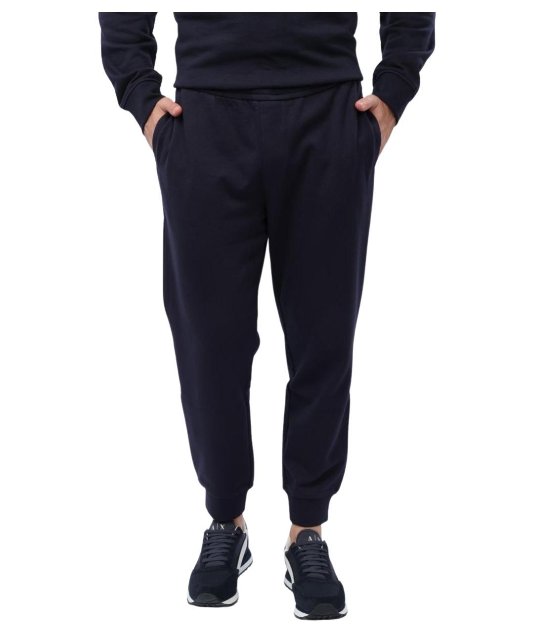 ARMANI EXCHANGE Темно-синие хлопковые повседневные брюки, фото 1