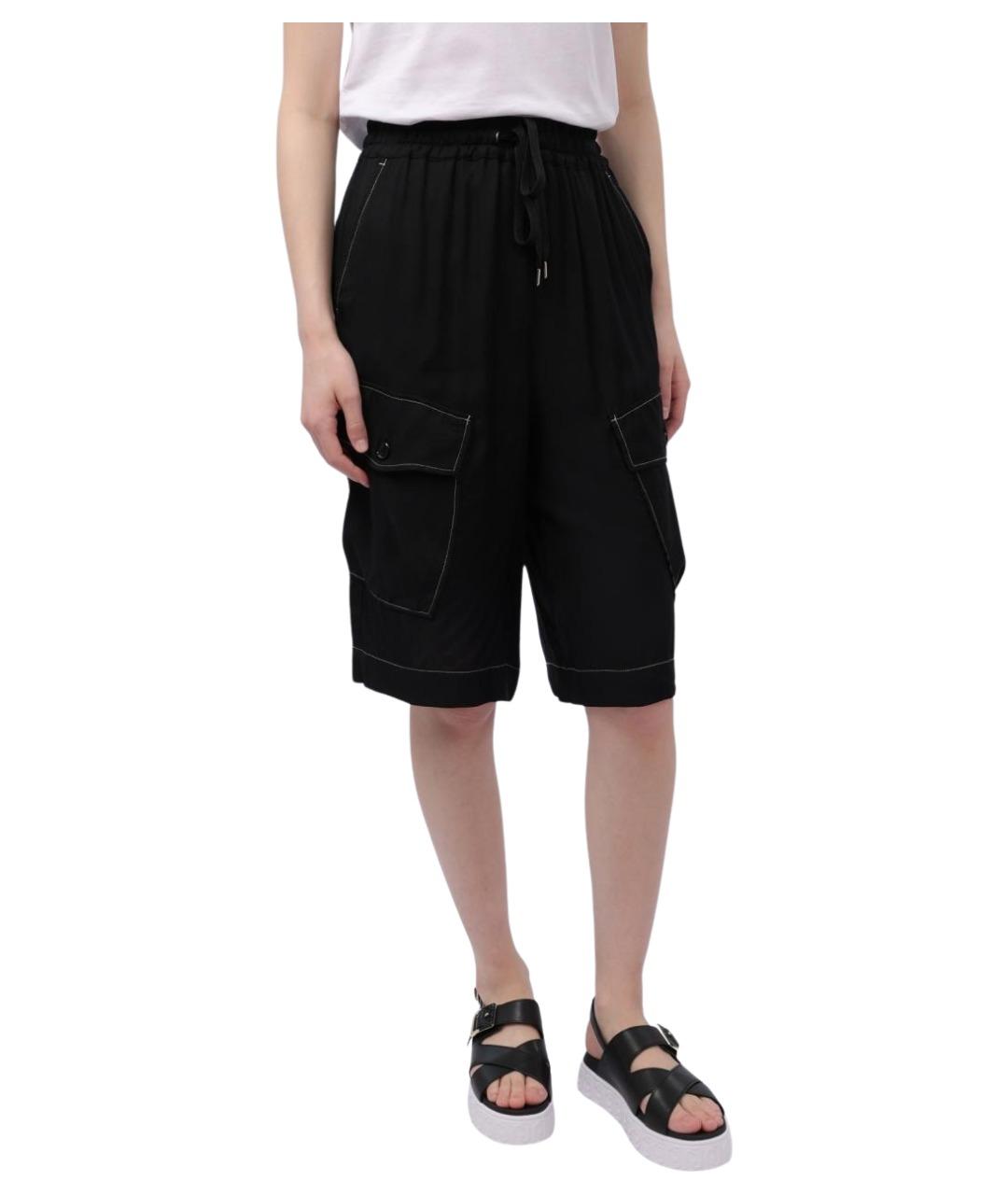 PINKO Черные вискозные шорты, фото 1