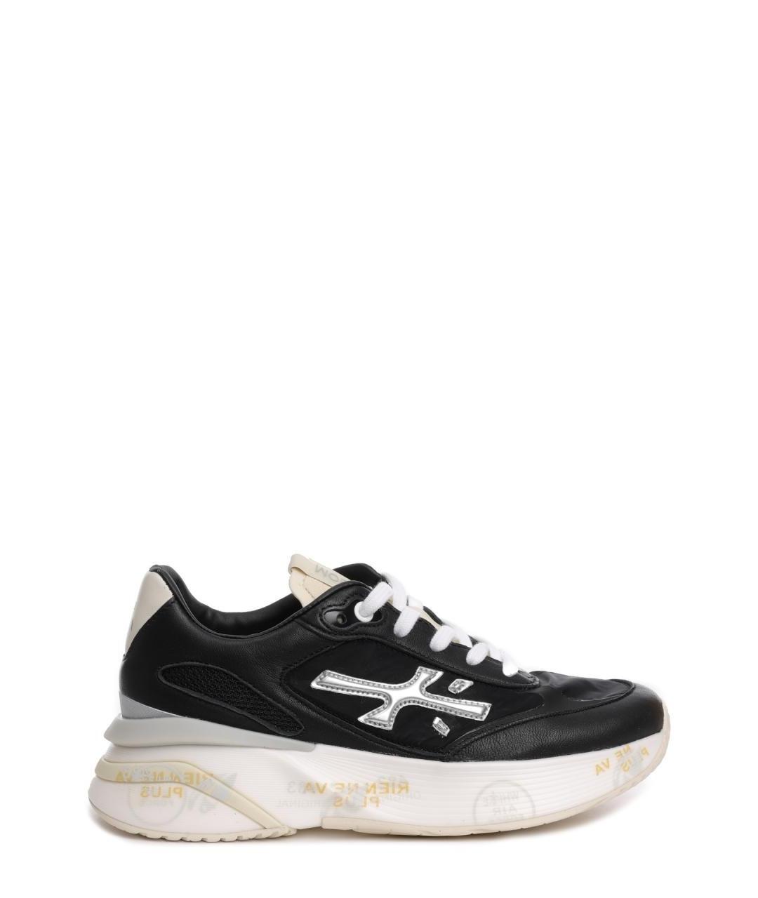 PREMIATA Черные кожаные кроссовки, фото 1