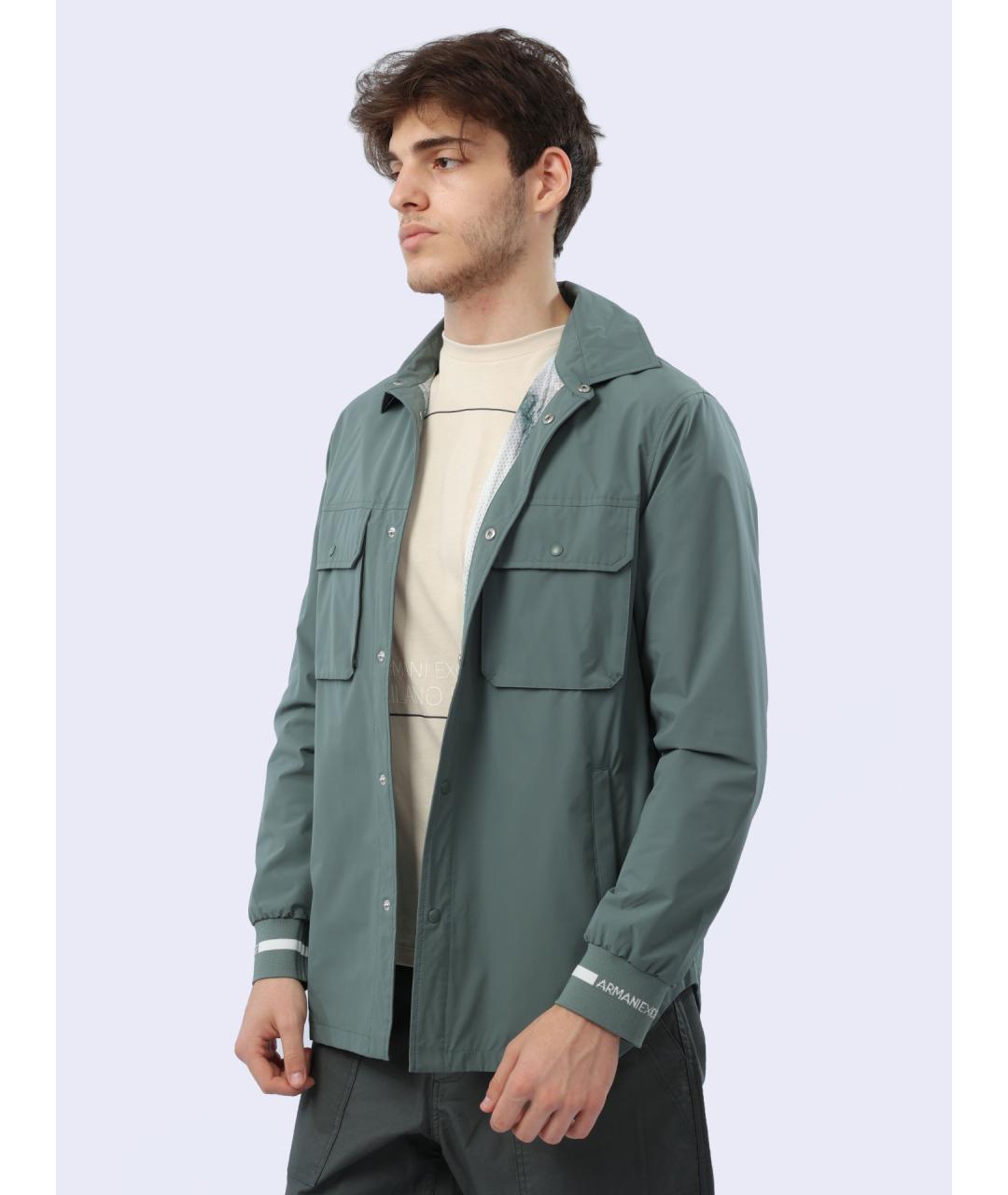 ARMANI EXCHANGE Зеленая кэжуал рубашка, фото 4