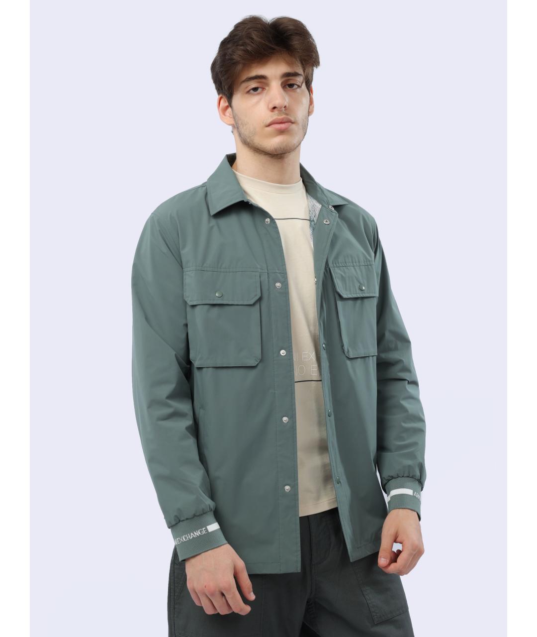 ARMANI EXCHANGE Зеленая кэжуал рубашка, фото 5