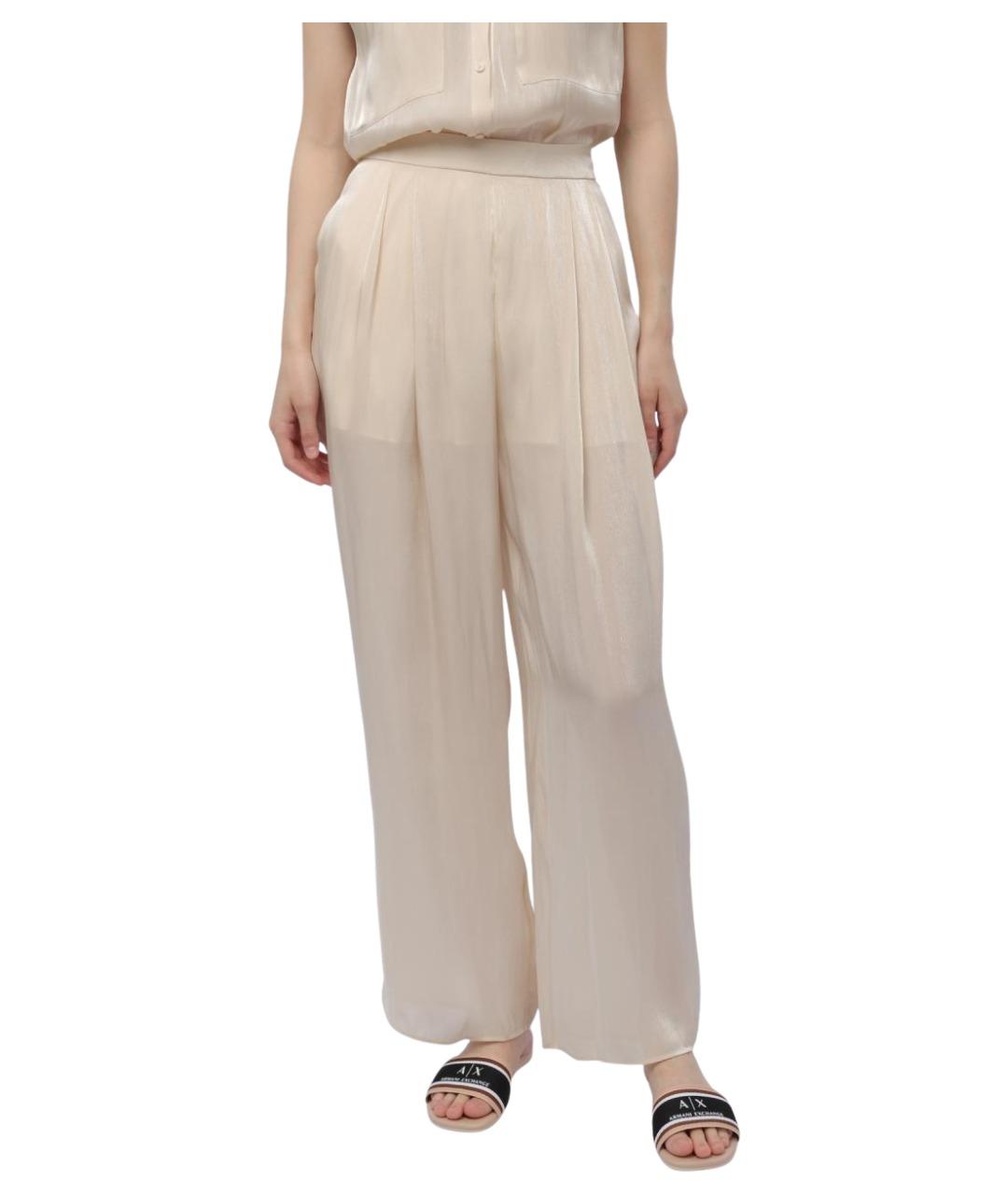 ARMANI EXCHANGE Бежевые прямые брюки, фото 1