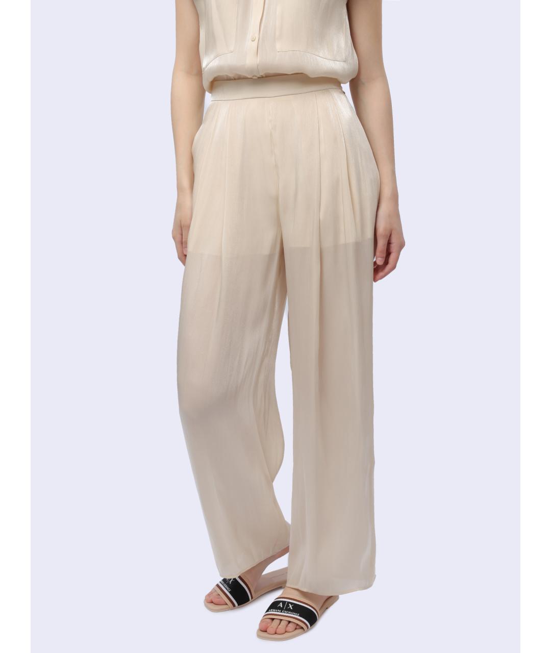 ARMANI EXCHANGE Бежевые прямые брюки, фото 4