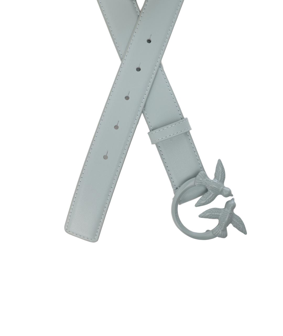 PINKO Голубой кожаный ремень, фото 2