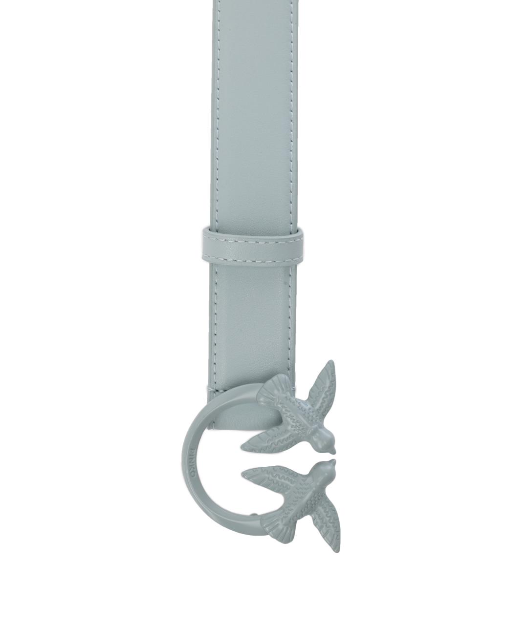 PINKO Голубой кожаный ремень, фото 3