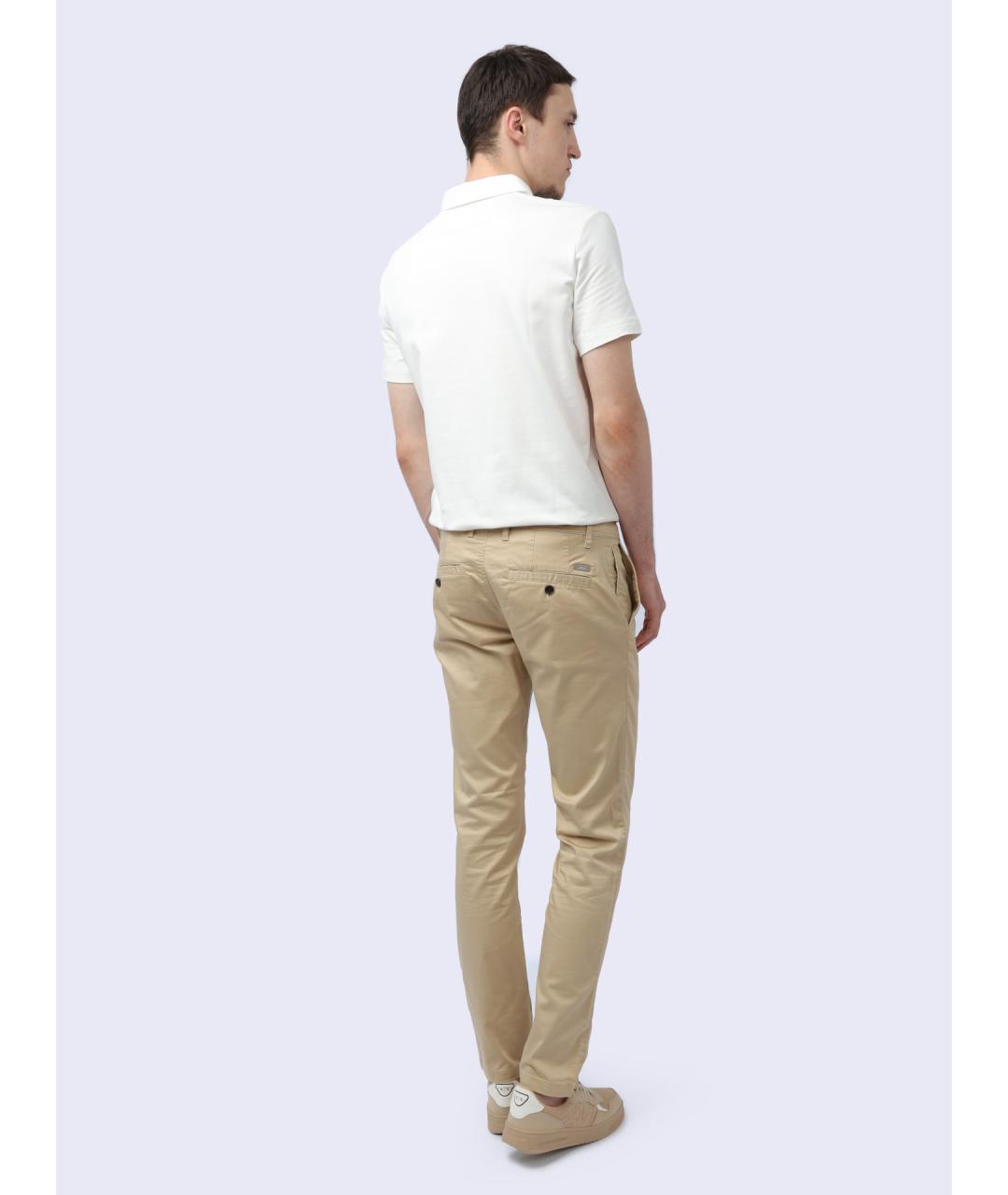ARMANI EXCHANGE Бежевые хлопковые повседневные брюки, фото 6