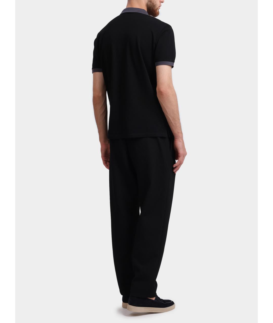 EMPORIO ARMANI Черное поло с коротким рукавом, фото 5