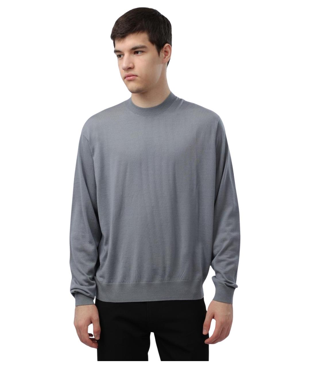 EMPORIO ARMANI Серый шерстяной джемпер / свитер, фото 1