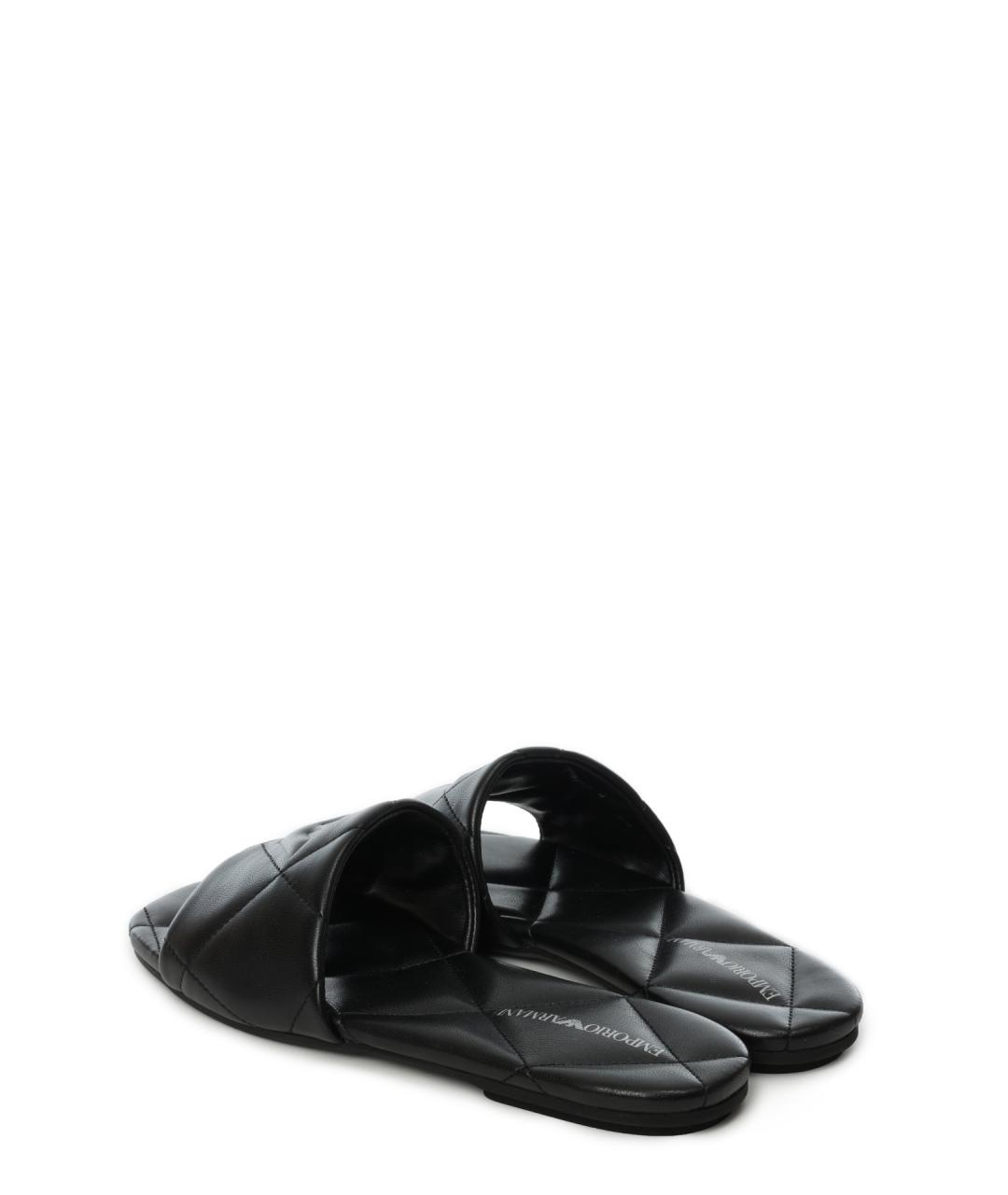 EMPORIO ARMANI Черные шлепанцы, фото 3