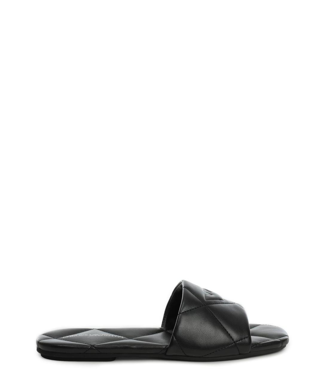 EMPORIO ARMANI Черные шлепанцы, фото 1