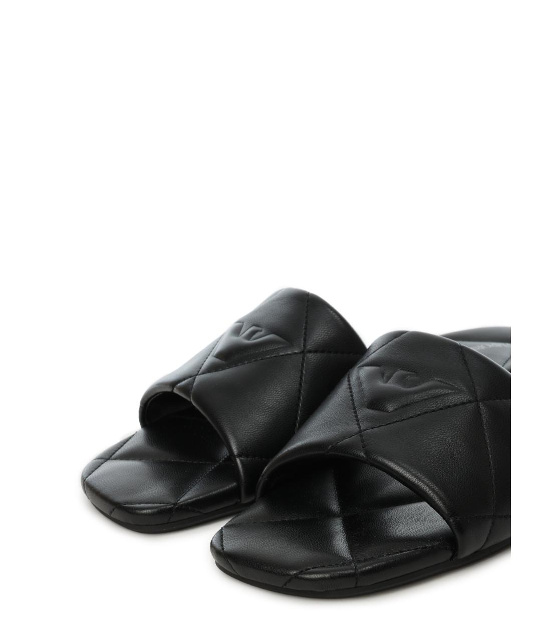 EMPORIO ARMANI Черные шлепанцы, фото 5