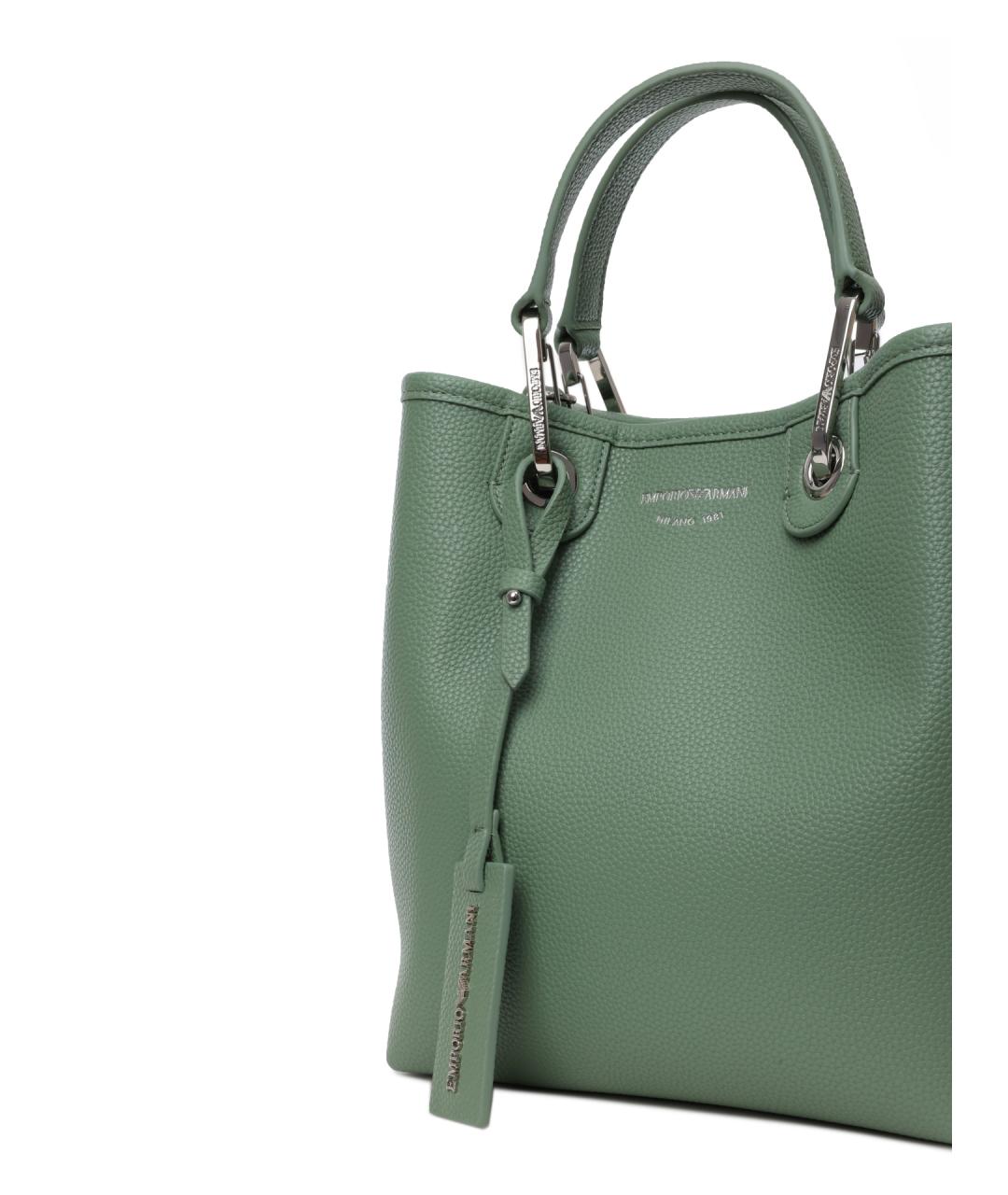EMPORIO ARMANI Зеленая сумка с короткими ручками, фото 4