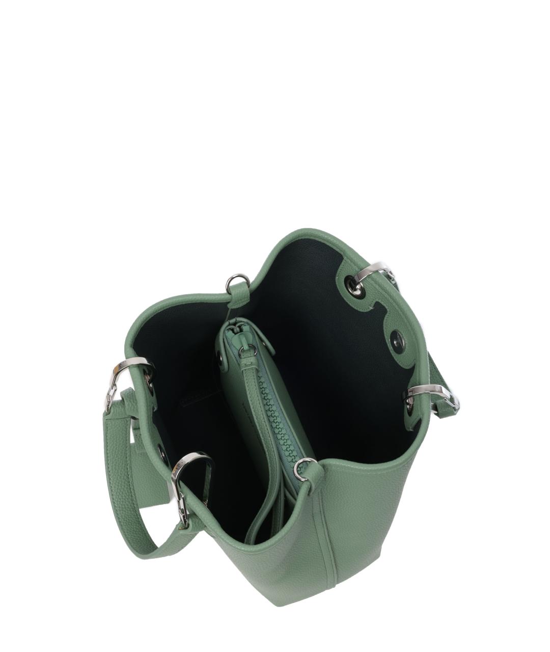 EMPORIO ARMANI Зеленая сумка с короткими ручками, фото 5