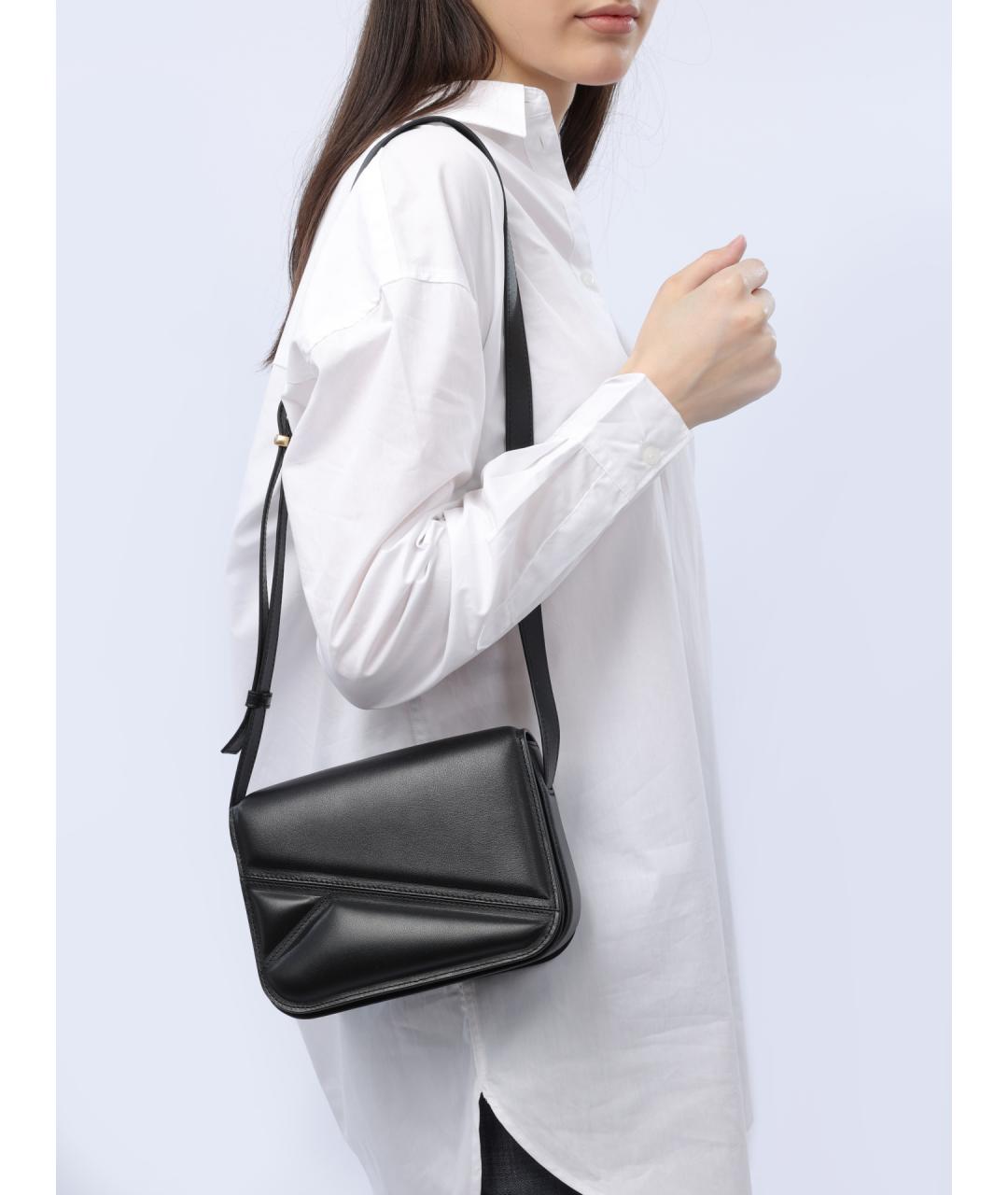 WANDLER Черная кожаная сумка через плечо, фото 2