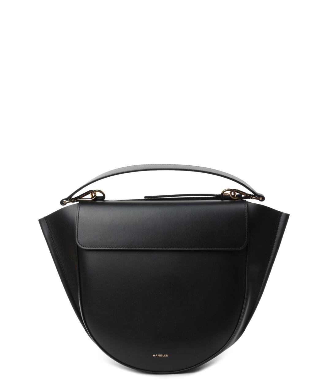 WANDLER Черная кожаная сумка через плечо, фото 1