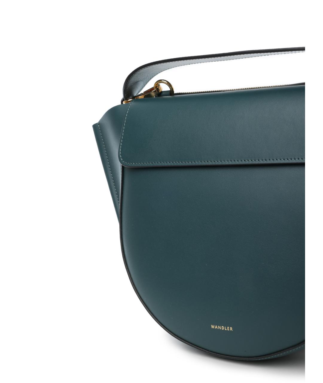 WANDLER Бирюзовая кожаная сумка с короткими ручками, фото 5