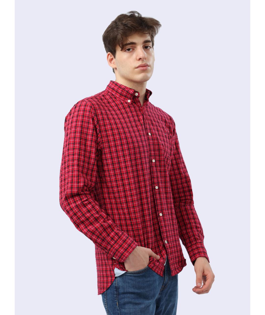 TOMMY HILFIGER Красная хлопковая кэжуал рубашка, фото 2