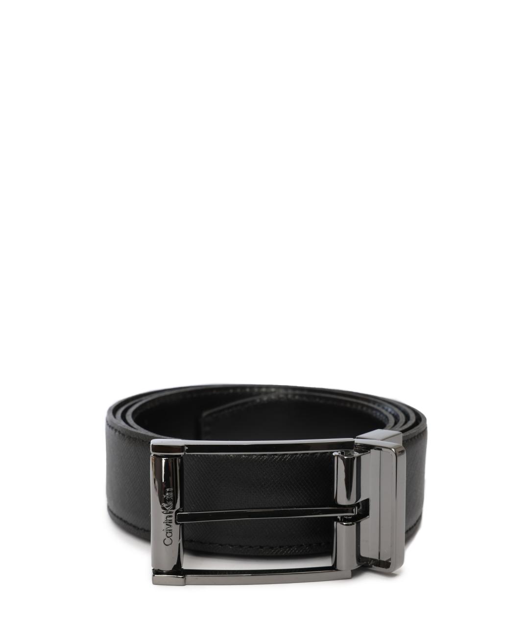 CALVIN KLEIN Черный кожаный ремень, фото 1