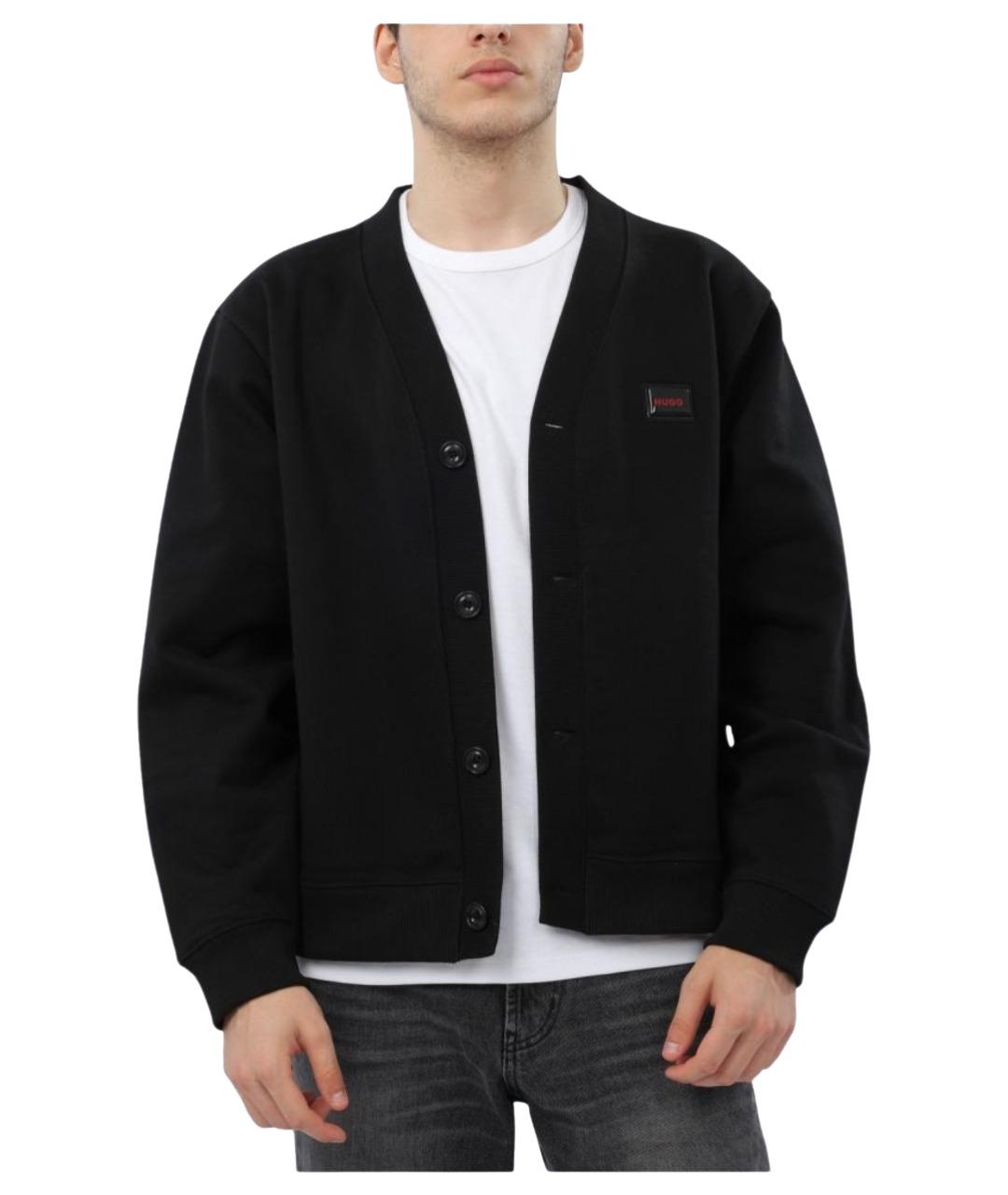 HUGO Черный кардиган, фото 1