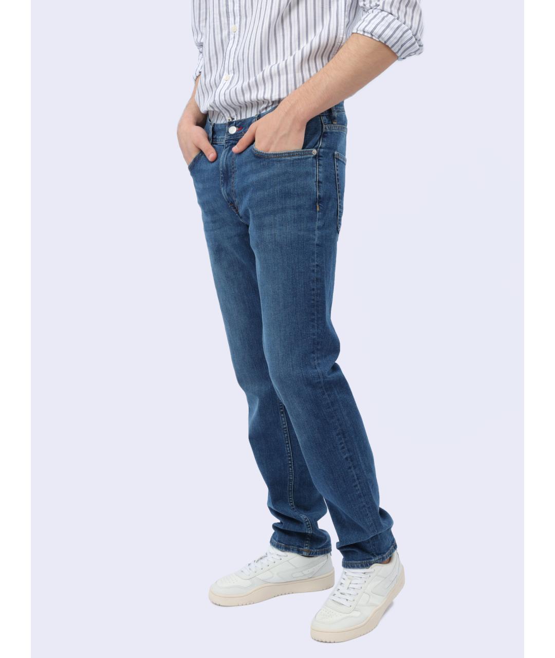 TOMMY HILFIGER Синие хлопковые прямые джинсы, фото 3