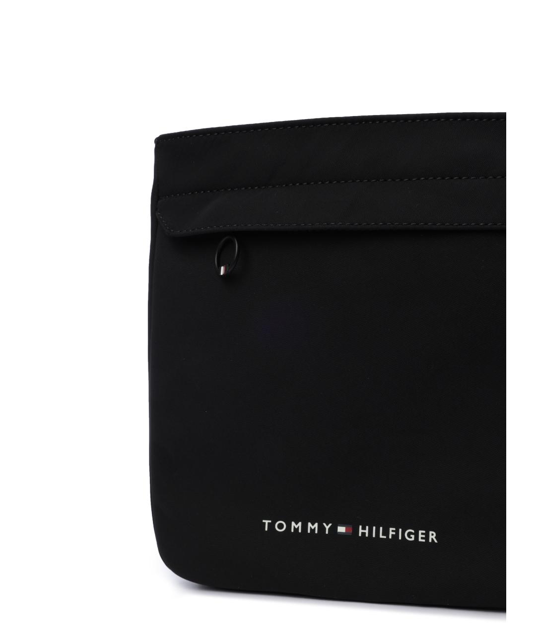 TOMMY HILFIGER Черная тканевая сумка на плечо, фото 4