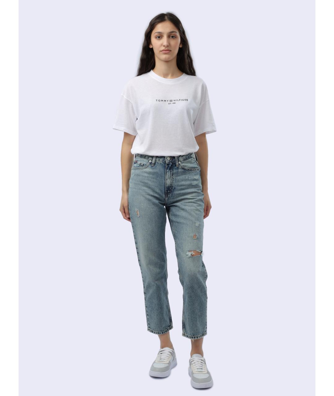 TOMMY HILFIGER Синие прямые джинсы, фото 2