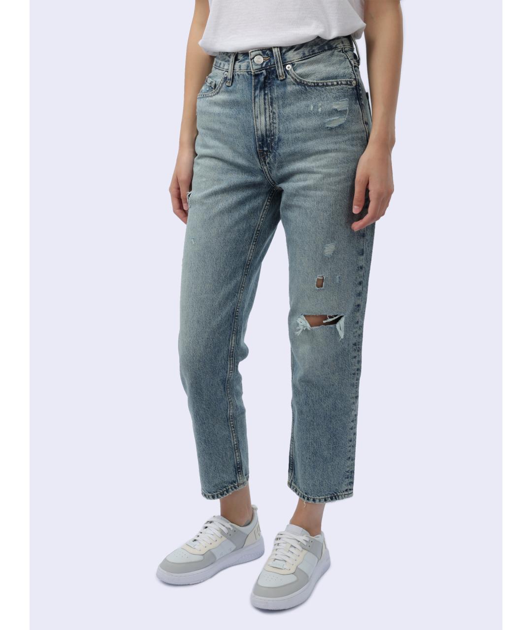 TOMMY HILFIGER Синие прямые джинсы, фото 4