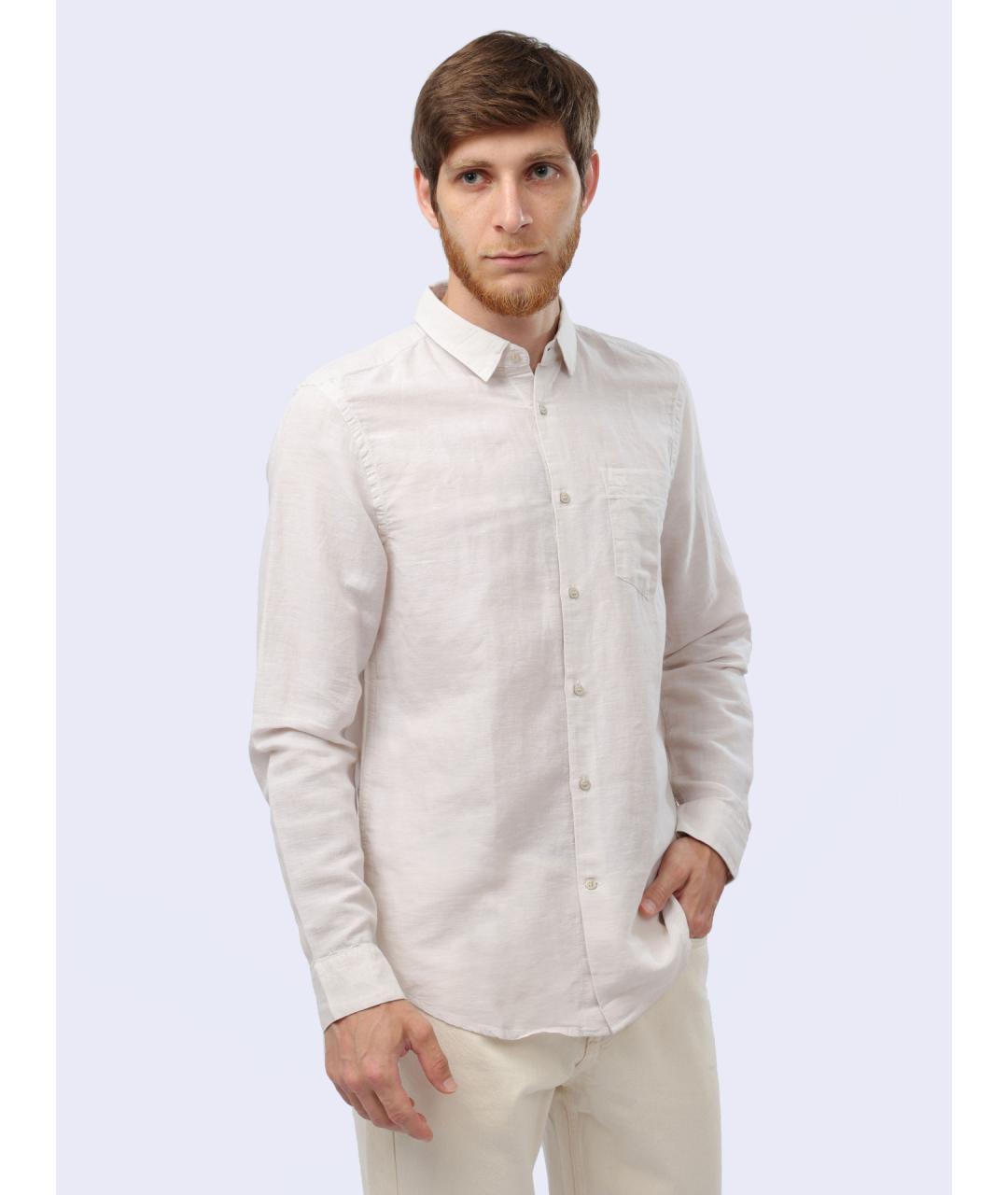 CALVIN KLEIN Бежевая кэжуал рубашка, фото 4