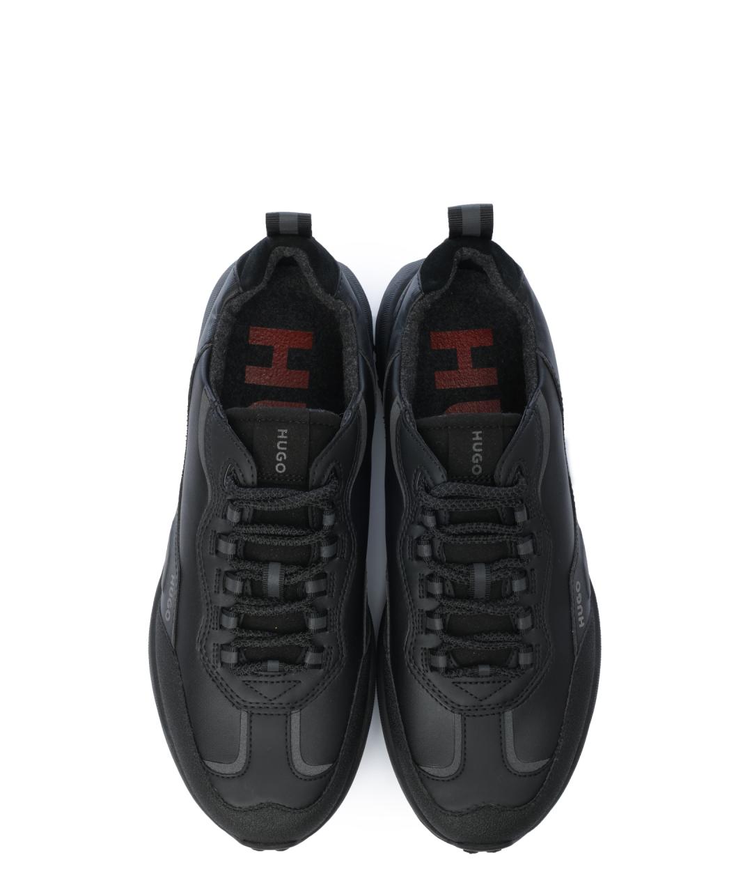 HUGO Черные низкие кроссовки / кеды, фото 5