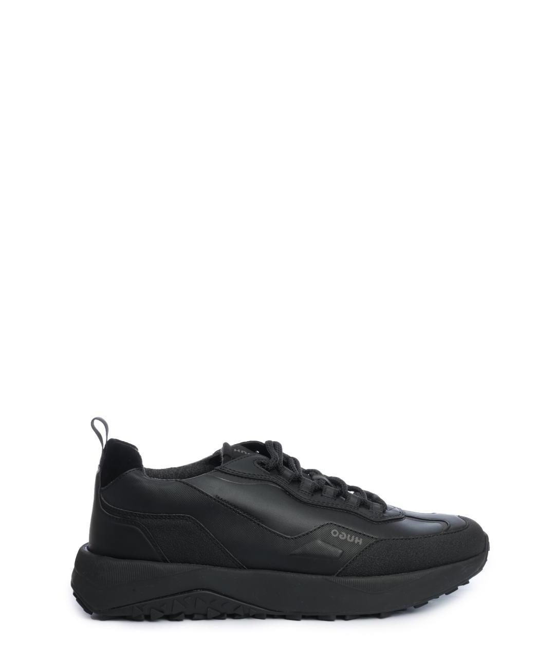 HUGO Черные низкие кроссовки / кеды, фото 1