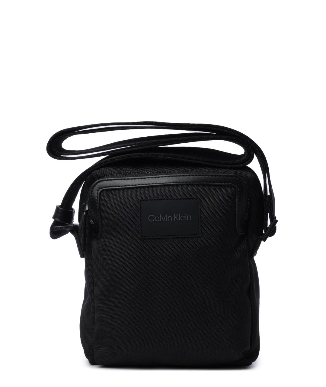 CALVIN KLEIN Черная тканевая сумка на плечо, фото 4