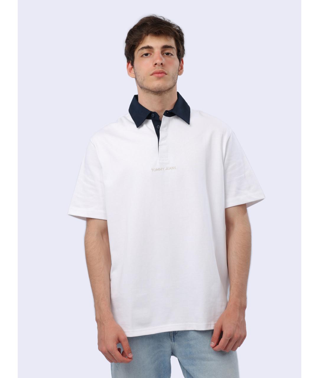 TOMMY HILFIGER Белое хлопковое поло с коротким рукавом, фото 2