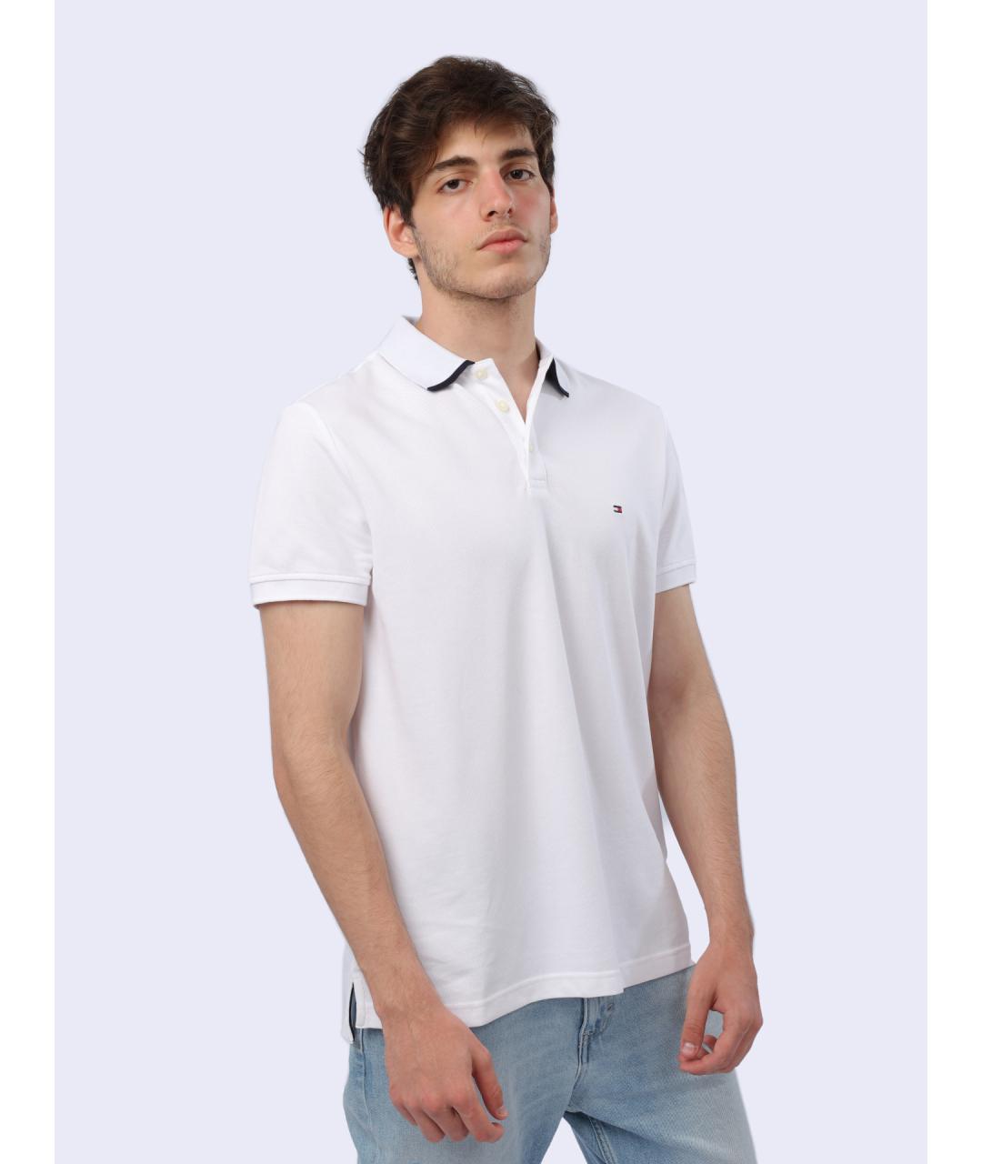 TOMMY HILFIGER Белое поло с коротким рукавом, фото 4