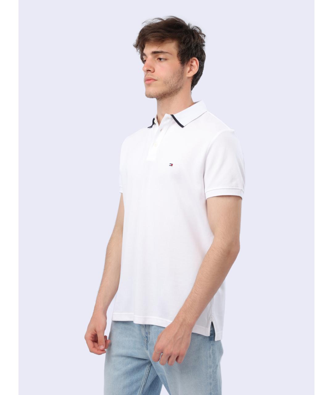 TOMMY HILFIGER Белое поло с коротким рукавом, фото 3