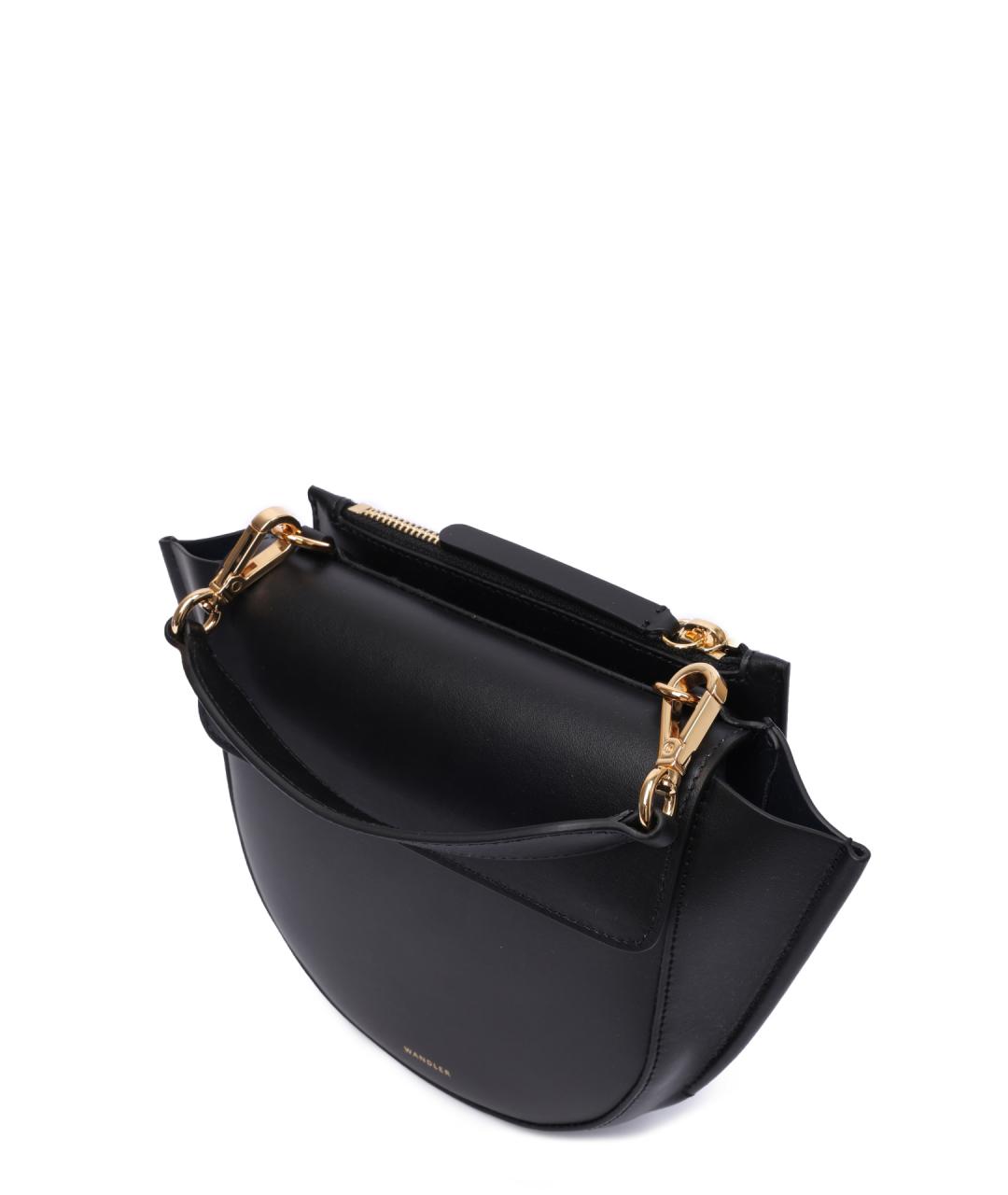 WANDLER Черная кожаная сумка через плечо, фото 3