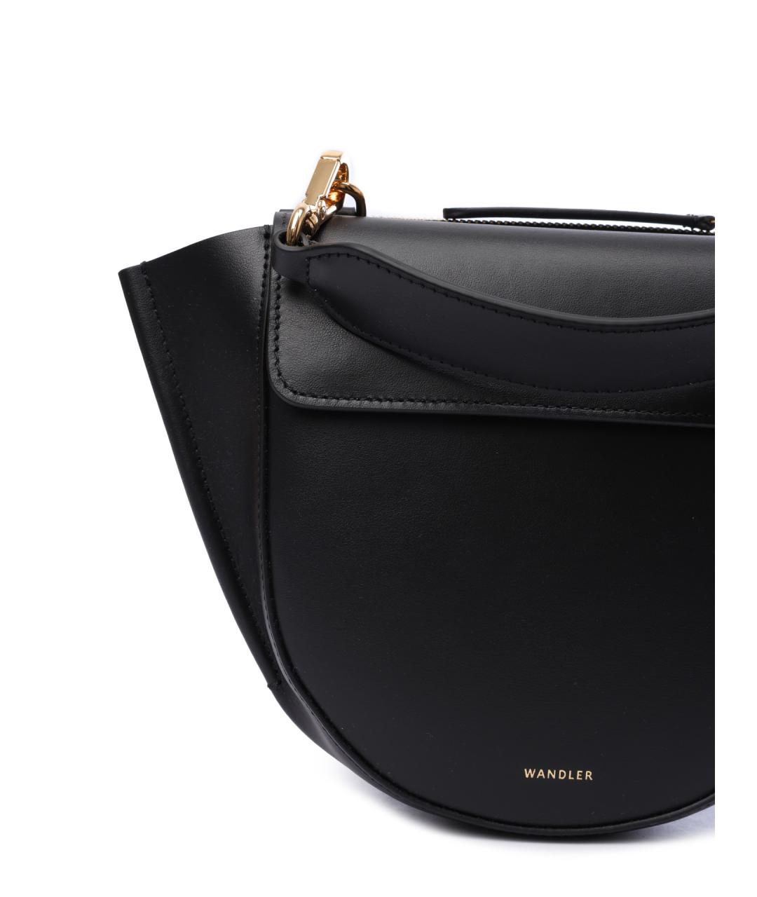WANDLER Черная кожаная сумка через плечо, фото 5